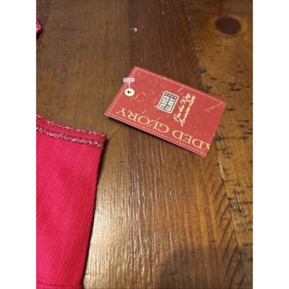 Retro Faded Glory Red Rib Lace Tank Size Large New Old Stock 90s2000 - Picture 4 of 8